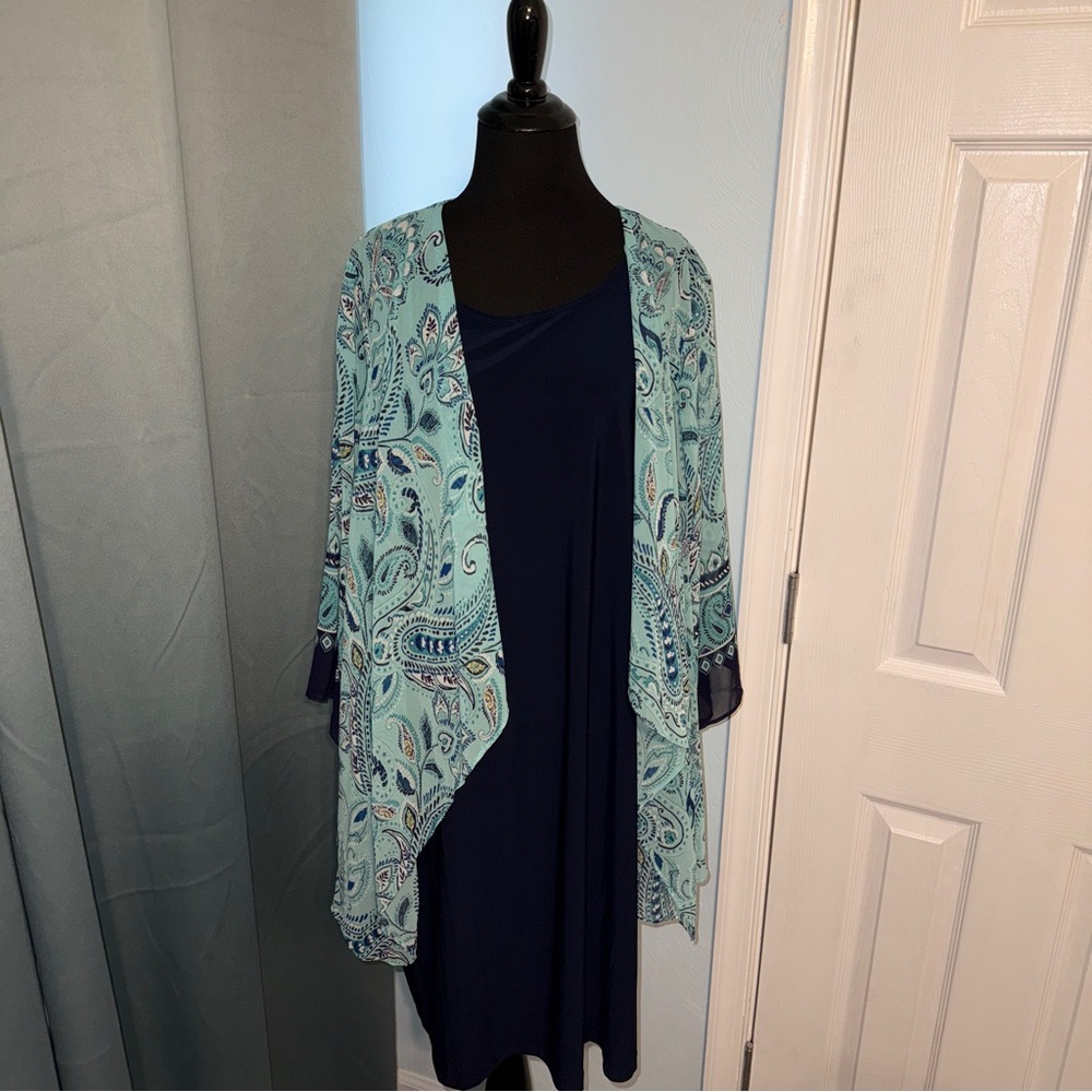 Sandra Darren Navy Blue Dress